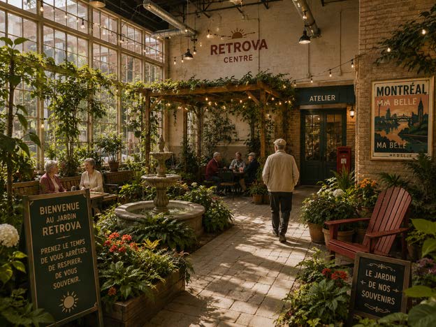 The indoor garden at Retrova Day Centre